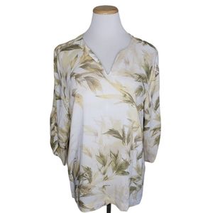 Chico's Fern Print V-Neck Tunic Size 2 (Large)